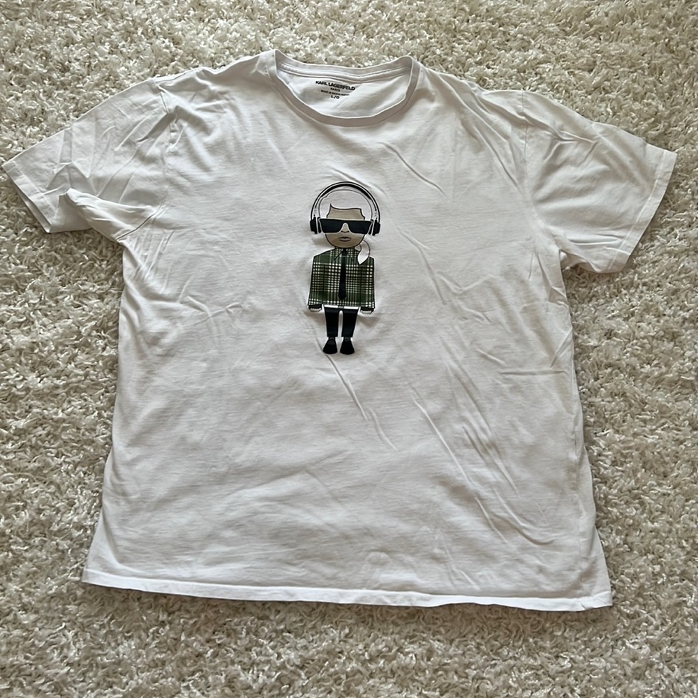 Men's Karl Lagerfeld White Logo Shirt